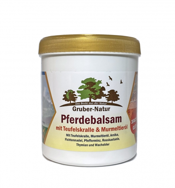 Gruber-Natur Pferdebalsam mit Teufelskralle und Murmeltieröl 500 ml